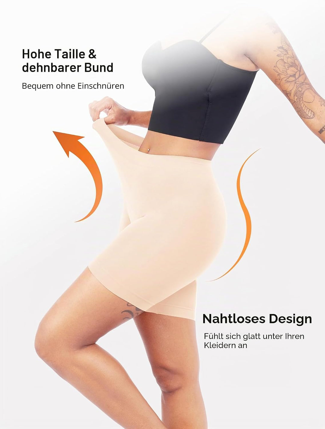 TIICHOO Radlerhose Damen Kurze Unter Kleid Anti Scheuer Sommer Leggings Kurz 4er Pack M 2 Schwarz/2