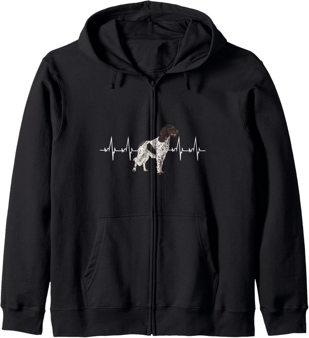 Kleiner Münsterländer Hund Heartbeat Herzschlag Kapuzenjacke