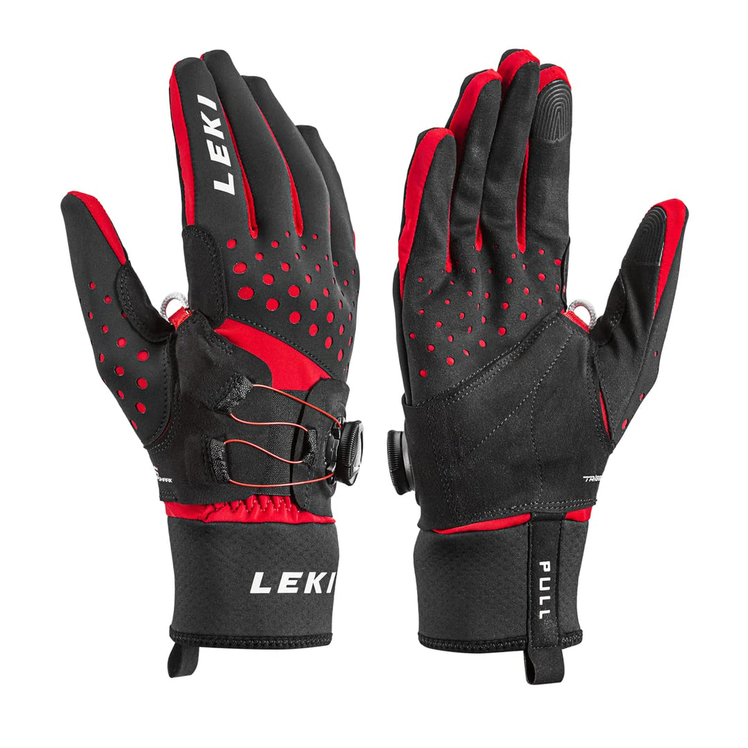 LEKI Space GTX Handschuhe Skihandschuhe Fingerhandschuhe 7 schwarz-rot, 7 schwarz-rot