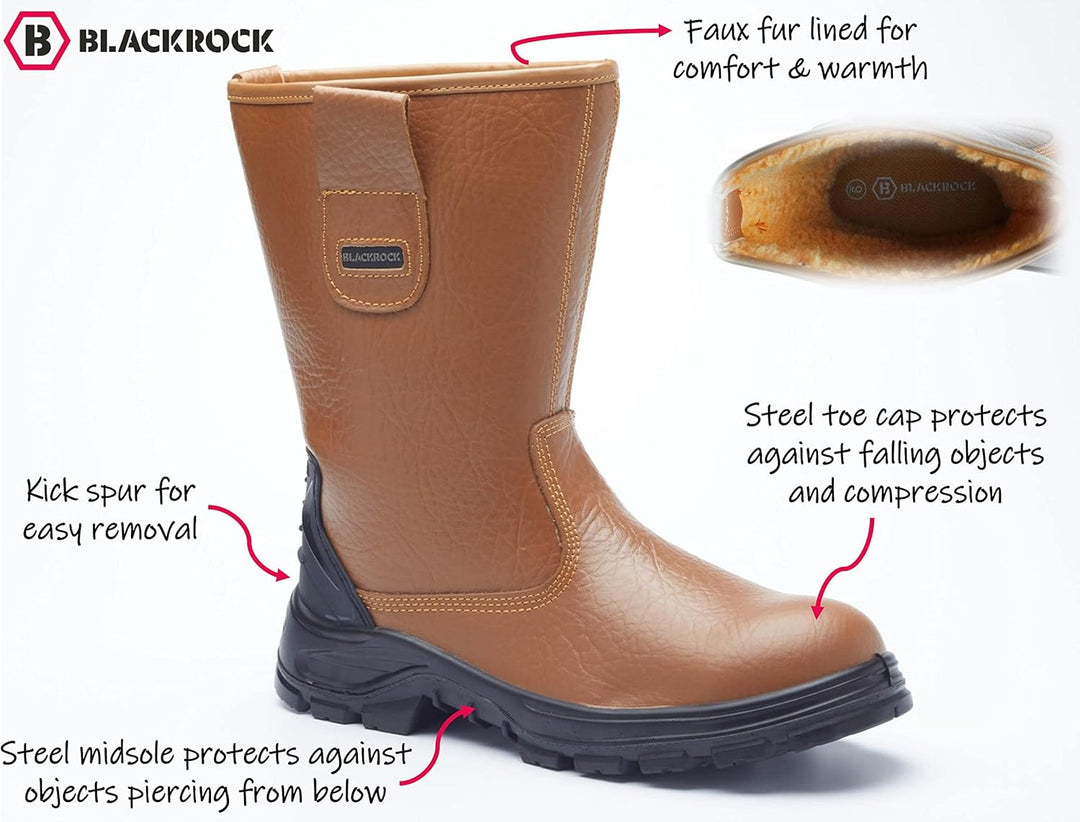 Blackrock SF01, Herren Sicherheitsschuhe, Gelb (Tan), 46 EU 46 EU Gelb Tan, 46 EU Gelb Tan