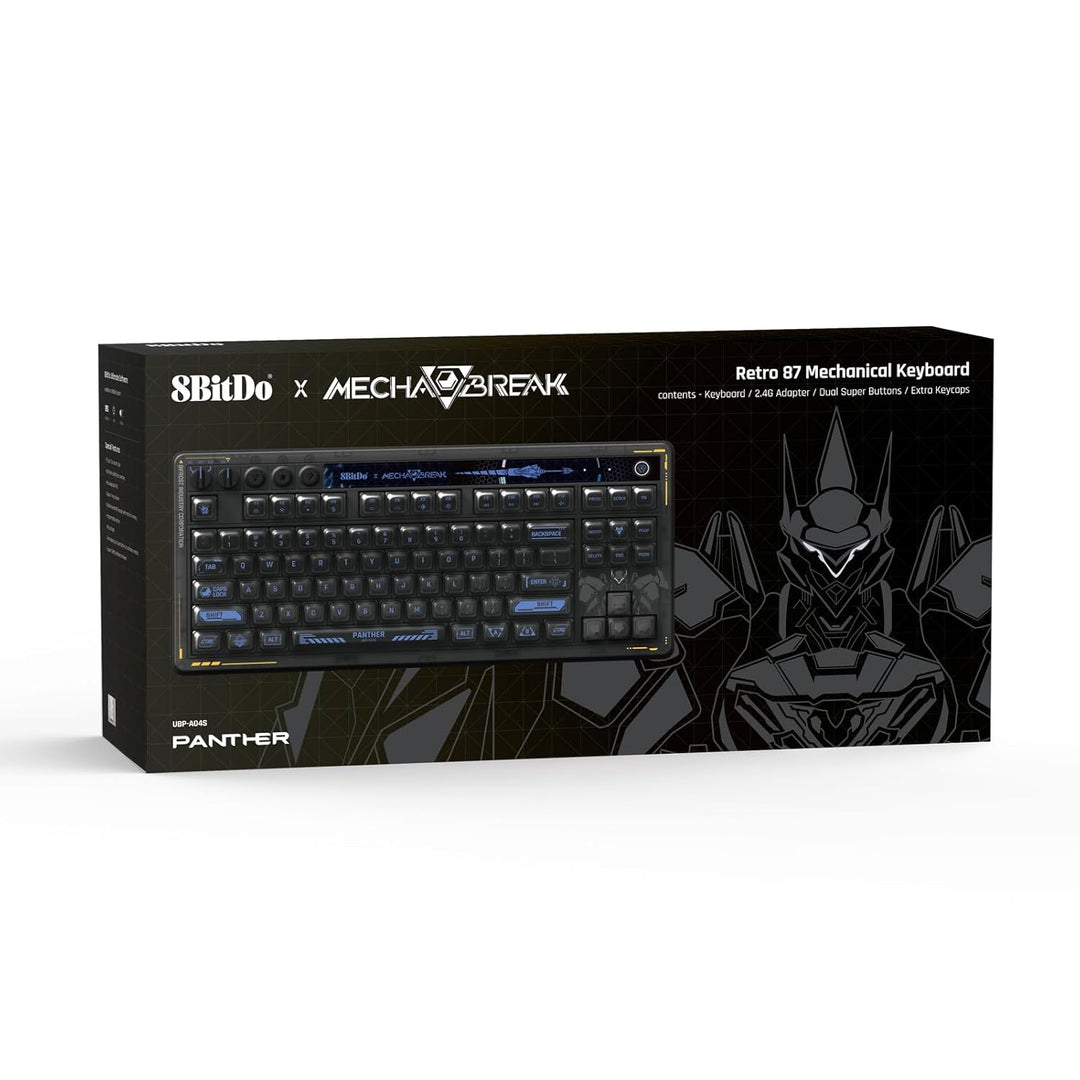 8Bitdo Retro 87 Mechanical Keyboard with Hot-Swappable Kailh Switches, RGB Backlight, Programmable B
