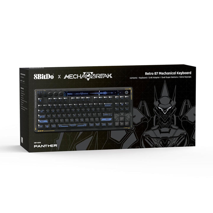 8Bitdo Retro 87 Mechanical Keyboard with Hot-Swappable Kailh Switches, RGB Backlight, Programmable B