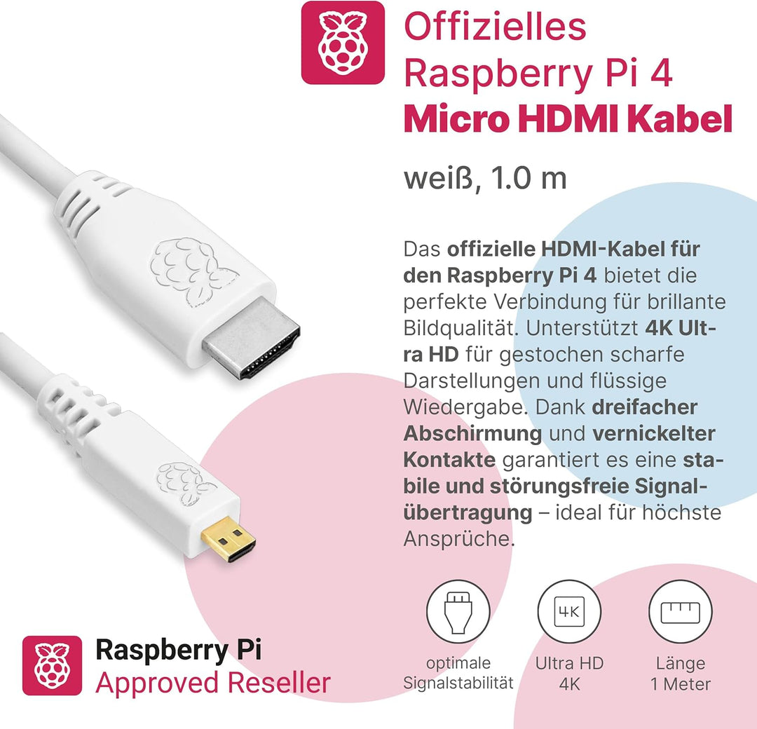Raspberry Pi 4 Starterkit (8 GB RAM) Komplett-Set von BerryBase, MicroSD-Karte mit Raspberry Pi OS,