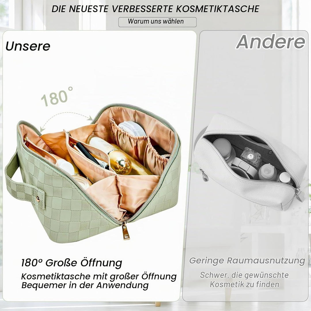 Bestash Reise Kosmetiktasche Damen mit Grossem,Tragbare Reise Make Up Tasche,Wasserdichter Schminkta