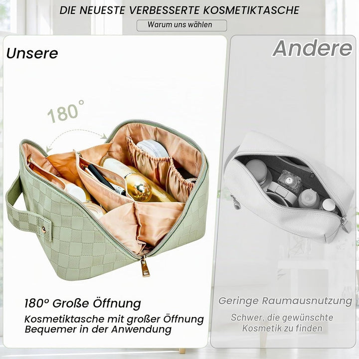 Bestash Reise Kosmetiktasche Damen mit Grossem,Tragbare Reise Make Up Tasche,Wasserdichter Schminkta