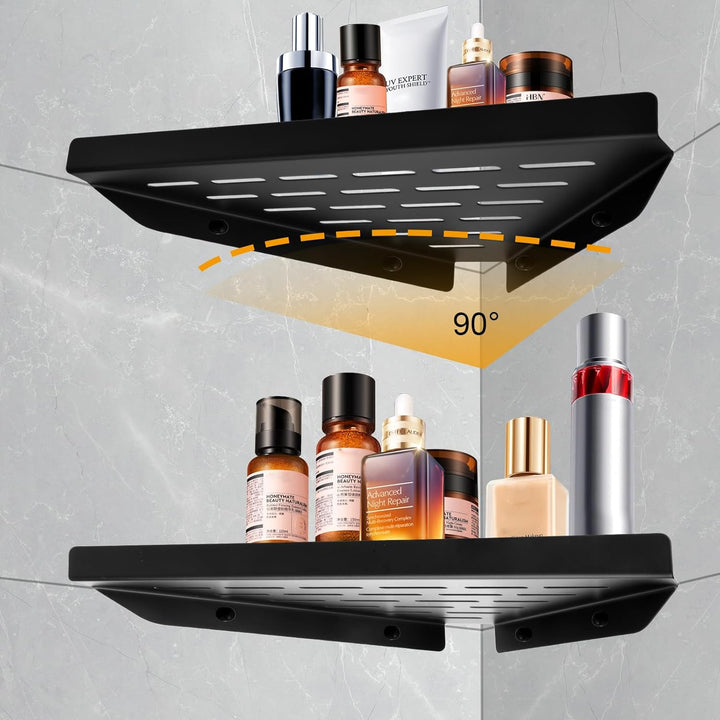 Duschablage Eckablage 304 Edelstahl ohne Bohren Duschkorb Shampoo Halter Wandmontage für Badezimmer