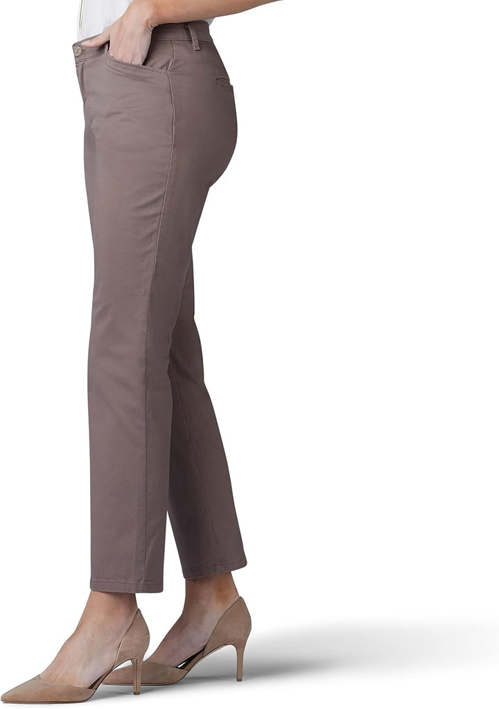 Lee Damen Petite Ganzen Tag Über mit Lockerer Passform Hose 44 Petite Falcon Brown, 44 Petite Falcon