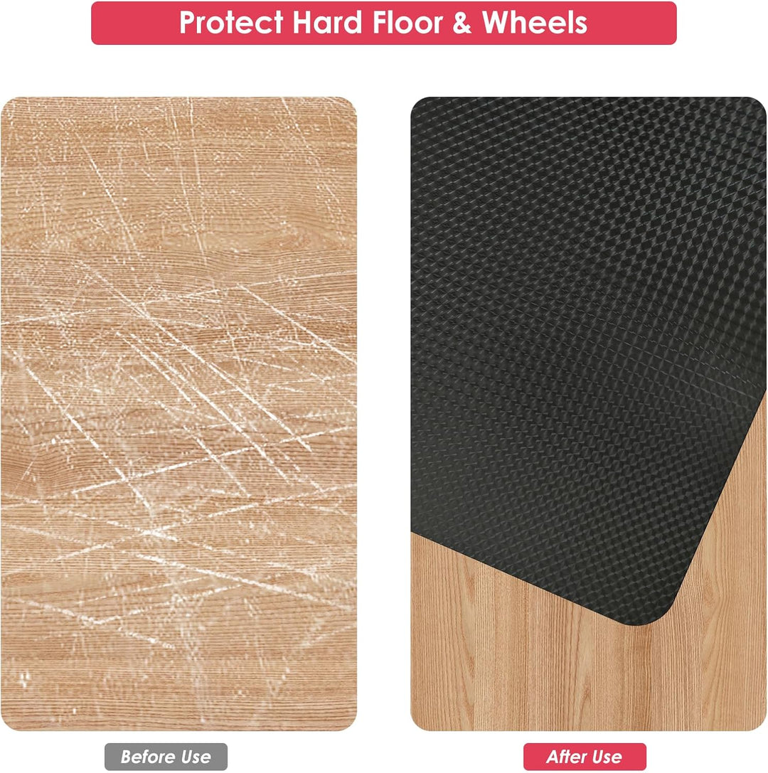 Vicwe Bodenschutzmatte Bürostuhl, 90 x 120 cm Gaming Bürostuhl Stuhlmatten, rutschfest und Einfach z