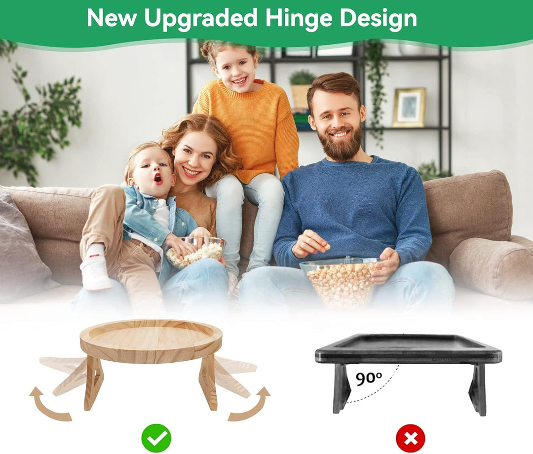 Holz Sofa Armlehne Tablett Faltbarer Sofa-Armlehne Tragbares Clip-On-Tablett Clip-Couchtisch für Fer
