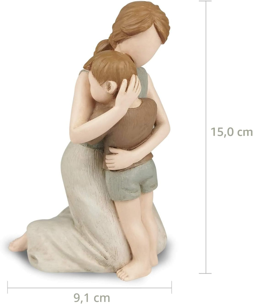 Carracci Mutter und Sohn Figuren, die grössten Bond Mutter und Sohn Statuen, Skulpturen handgemalte