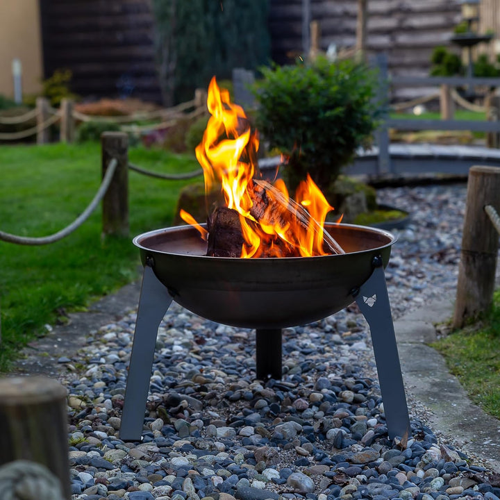 FENNEK Rustic | kleine Feuerschale mit Ø 43 cm | gefertigt aus Stahlblech - rostend | erhält mit der