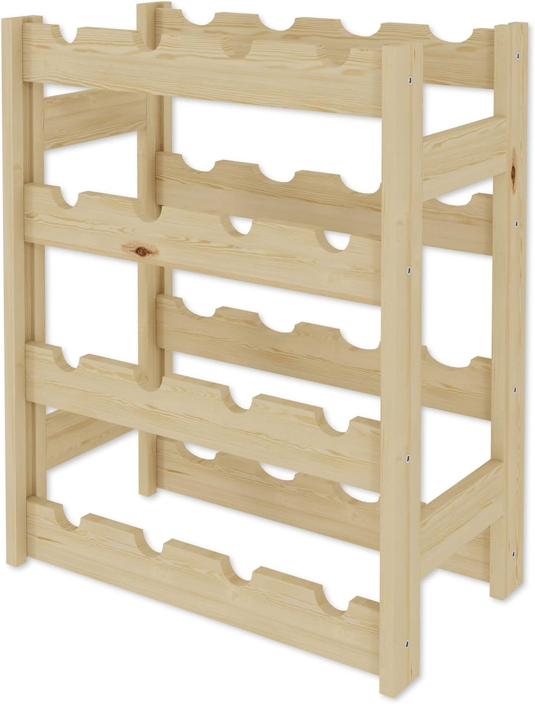 Lenmar Serie RW Weinregal aus Holz für Flaschen, Anthrazit, Braun, Natur, RW-1, 3-11 liegen, für 12-
