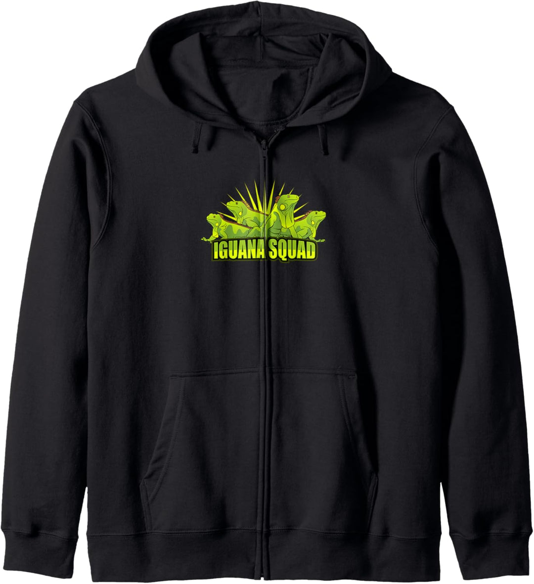 Iguana Squad Iron Spruch Eidechse Reptil Kapuzenjacke