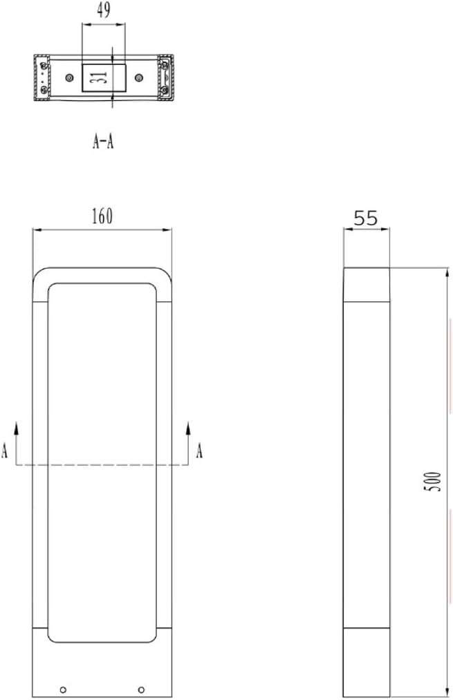 Trio Leuchten LED-Aussen-Pollerleuchte Reno in Aluminiumguss, anthrazit 520760142 Pollerleuchte 50cm