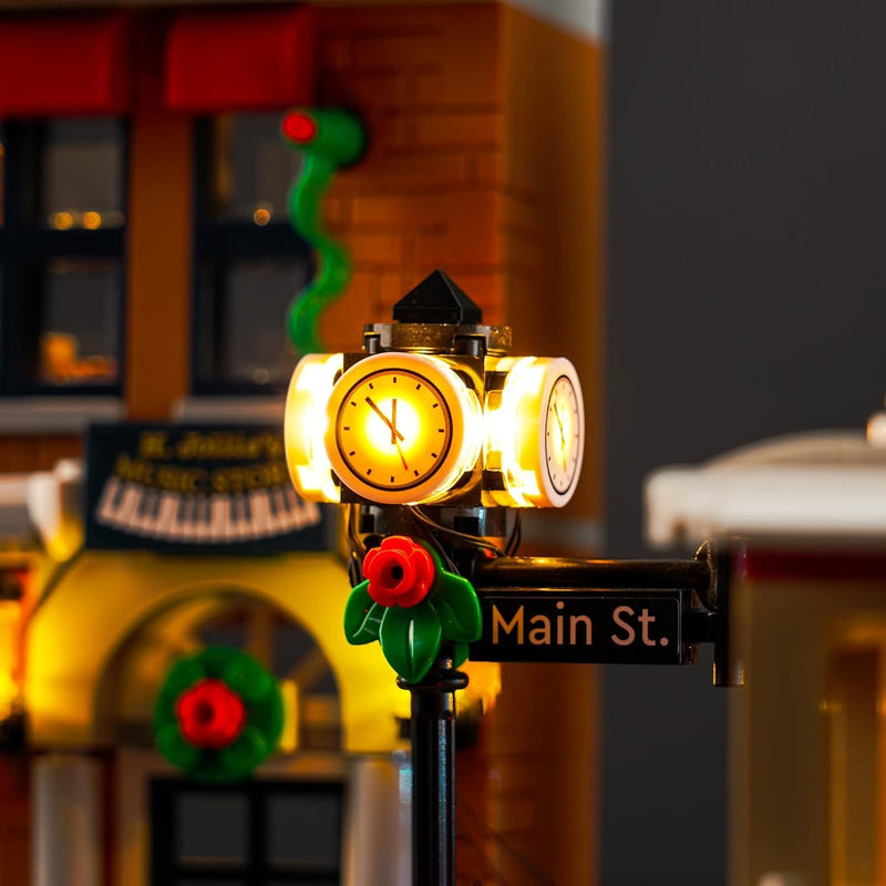 Fernbedienung Licht-Kit für Lego Icons Christmas Decorated Main Street 10308 (Nicht Lego), Led Beleu