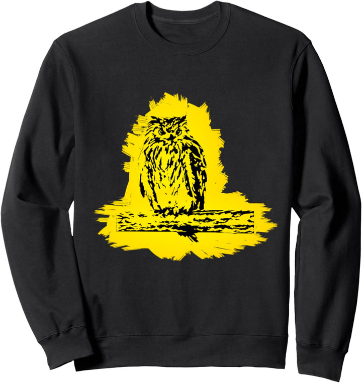 Eule Raubvogel Motiv Vögel Tiere Schnabel Krallen Eulen Sweatshirt