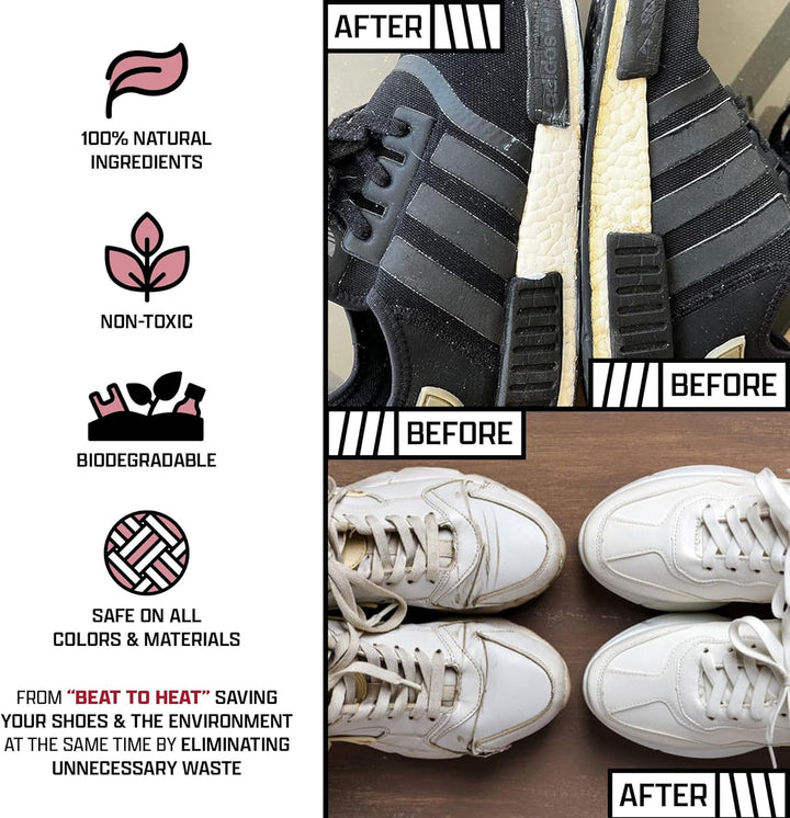 FACTORY LACED Sneaker Reiniger Weiss Set inklusive Weisser Ausbesserungsstift, Premium-Zwischensohle
