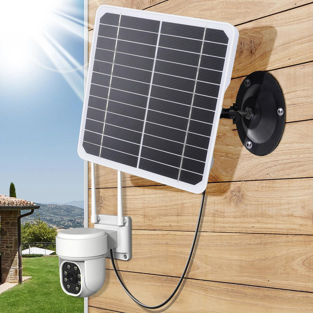 Solarpanel für Sicherheitskamera, 20W 5V Solarpanel kompatibel mit wiederaufladbarer Batterie Kamera