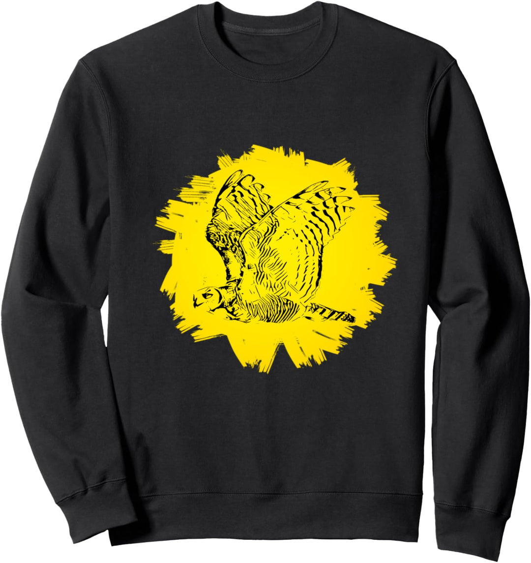 Eule Raubvogel Motiv Vögel Tiere Schnabel Krallen Eulen Sweatshirt