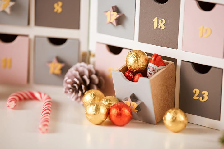 VBS Klappschränkchen/Adventskalender weiss Holz 30x21,5x9cm
