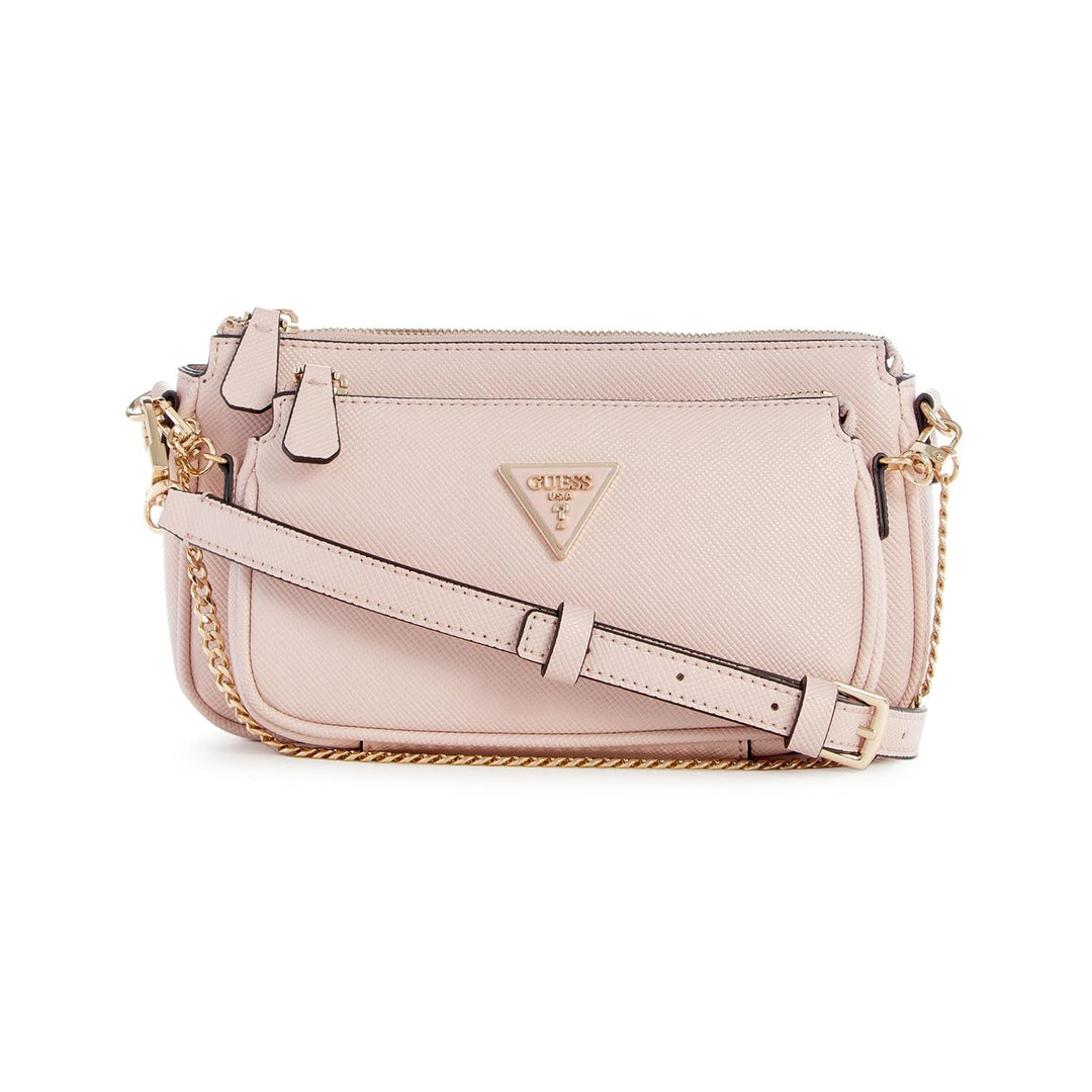 GUESS Damen Noelle Dbl Pouch Crossbody Bag Leichte Rose, Leichte Rose