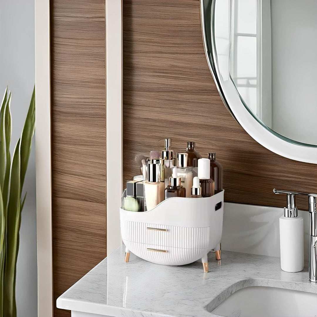 Makeup-Organizer mit Schubladen, Grosse Kosmetik-Aufbewahrung für Schminktisch, Kosmetik-Vitrine mit