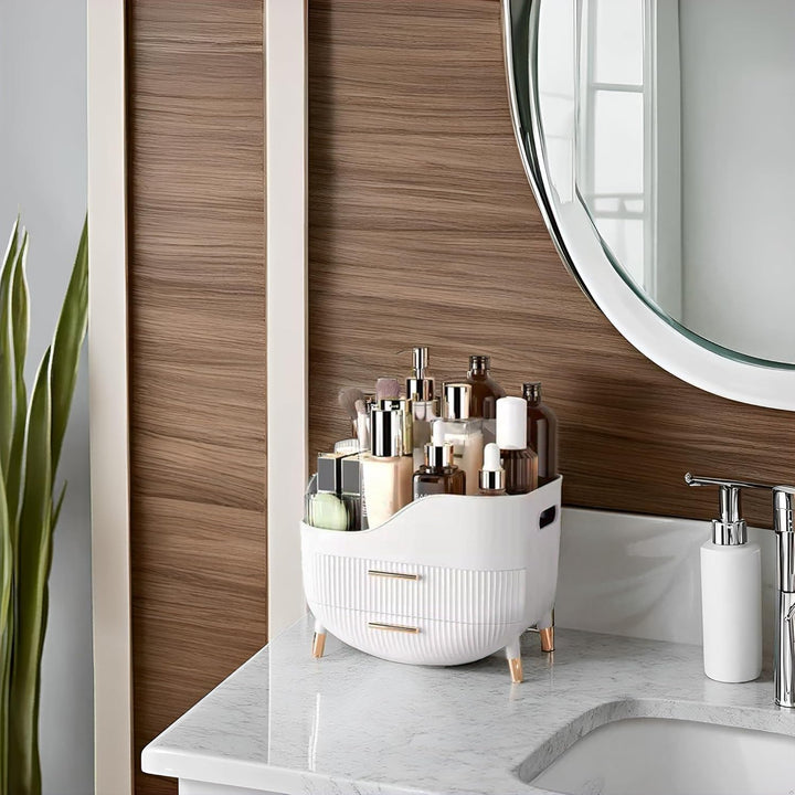 Makeup-Organizer mit Schubladen, Grosse Kosmetik-Aufbewahrung für Schminktisch, Kosmetik-Vitrine mit