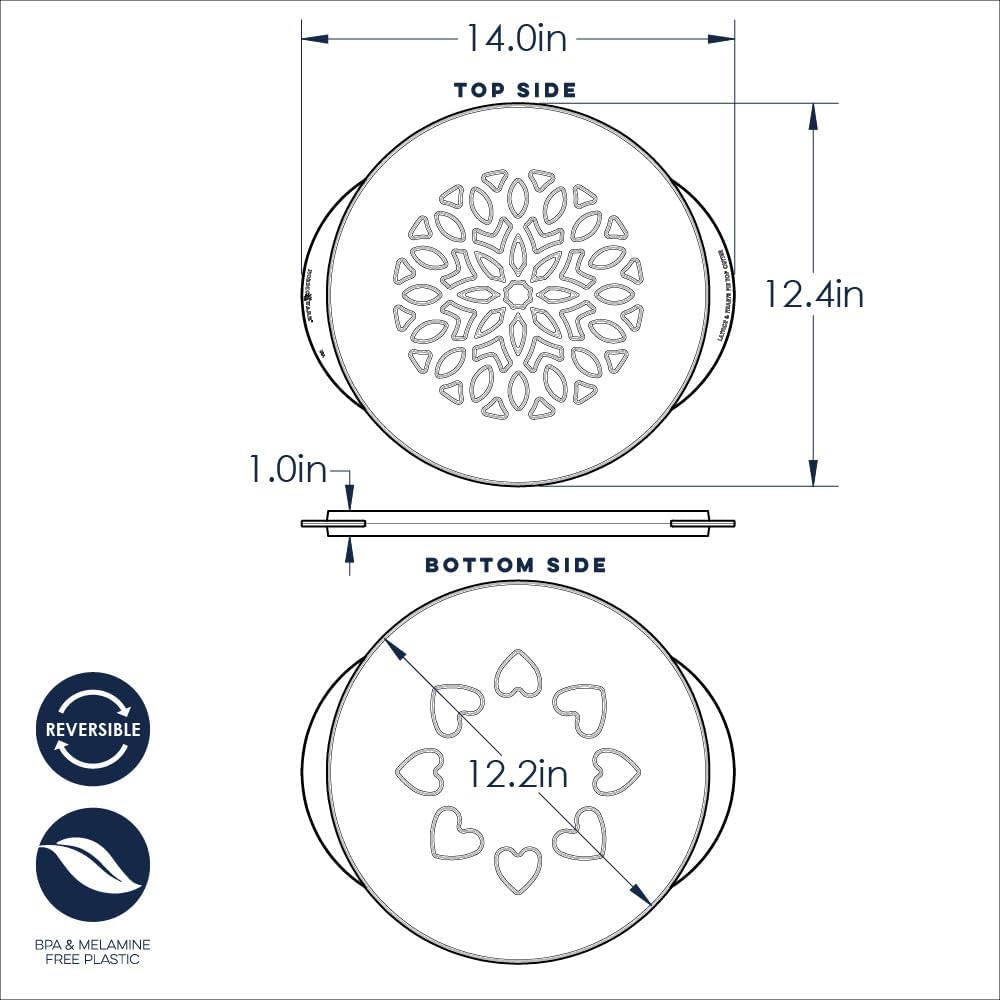 Nordic Ware Tortenaufsatz mit Gittermuster und Herzen, 30,5 cm Ausstechform mit Gittermuster und Her