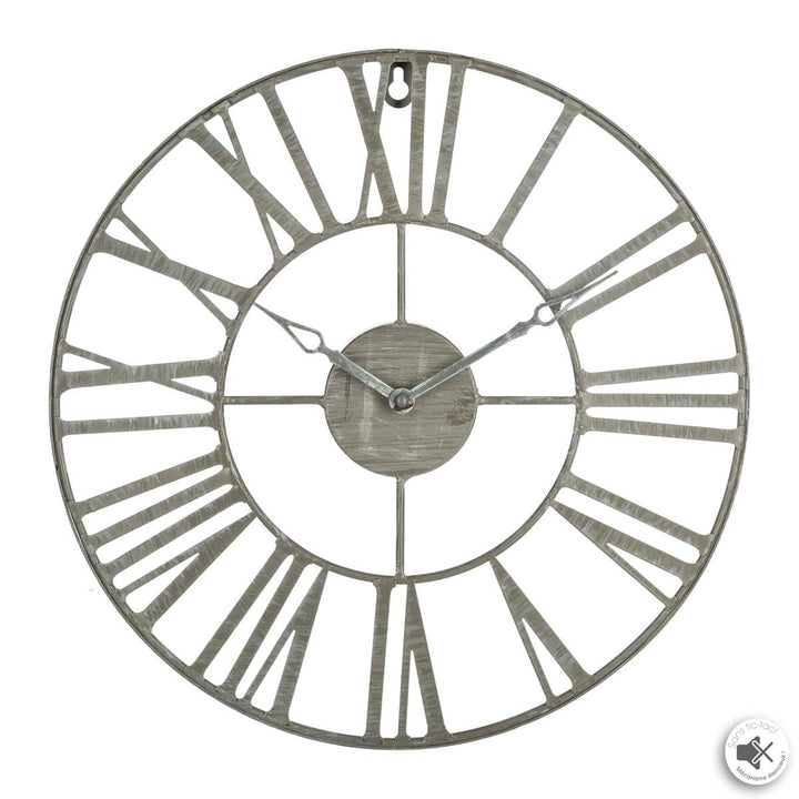 ATMOSPHERA CREATEUR D'INTERIEUR Wanduhr Vintage Grau – Metall D37 cm – Atmosphäre für Innenräume, Gr