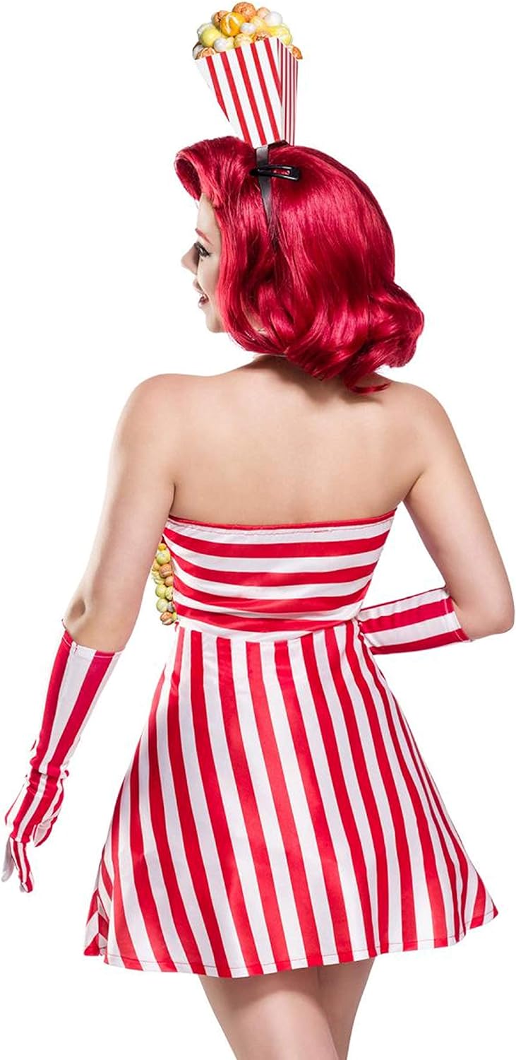 Popcorn Kostüm Popcornkostüm Kino Tüte Mais Damen Set Karneval Fasching 36-44 XL, XL