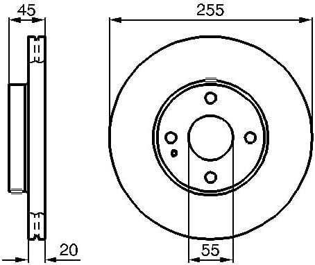 Bosch BD892 Bremsscheiben - Vorderachse - zwei Bremsscheiben pro Set