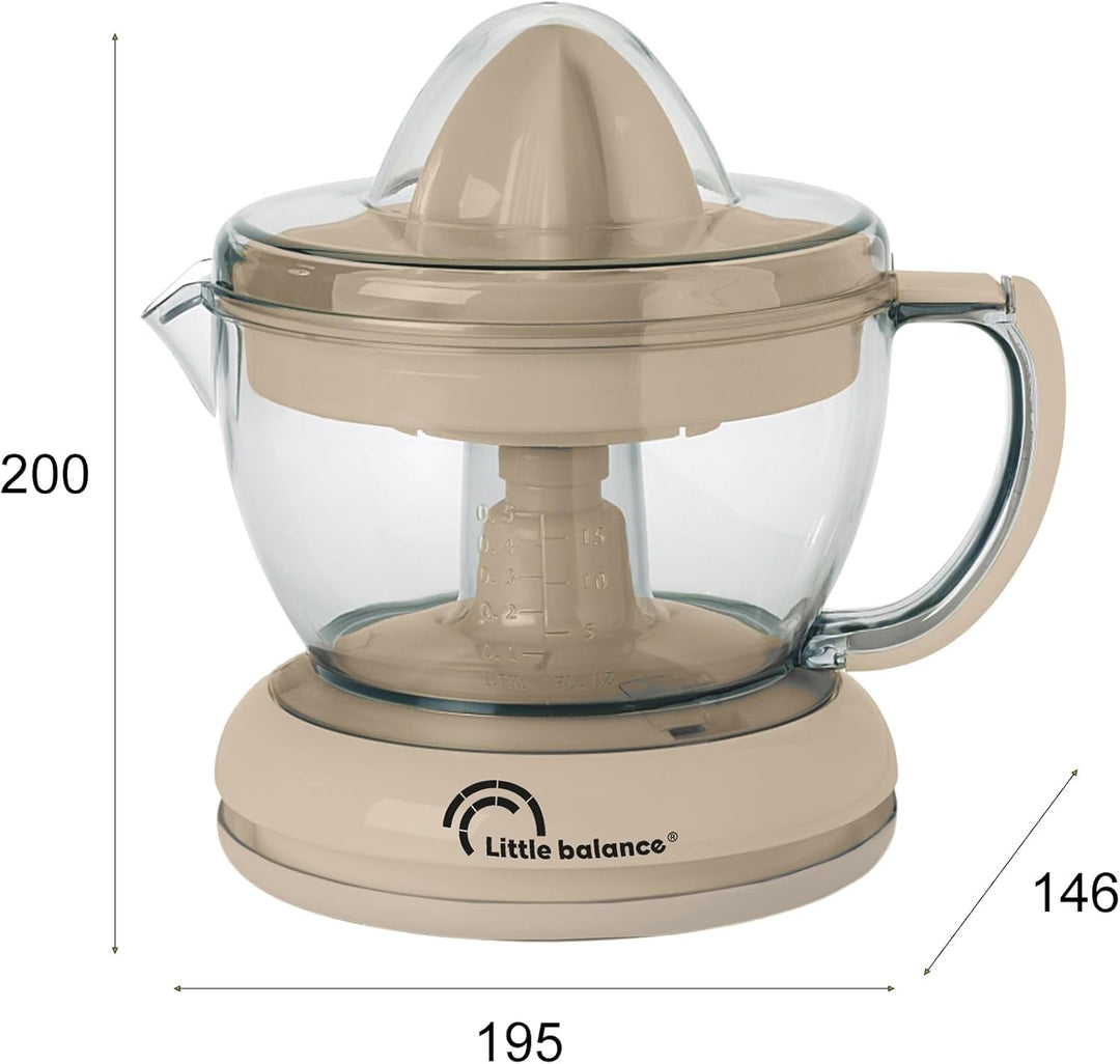 LITTLE BALANCE 8832 Little Juice Elektrische Zitruspresse, grosses Fassungsvermögen 0,7 l, doppelte