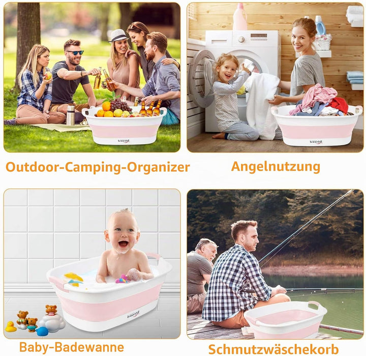 Faltbare Haustierbadewanne mit Wasserablaufstopfen, kleine Haustiere, tragbare Badewanne für Welpen,
