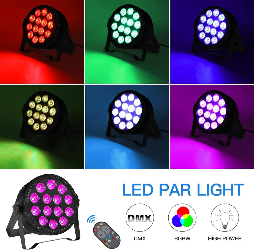 2PCS RGBW LED Par Licht, HOLDLAMP 84W Par Scheinwerfer mit Sound Aktivierung, DMX 4/8CH bühnenlicht