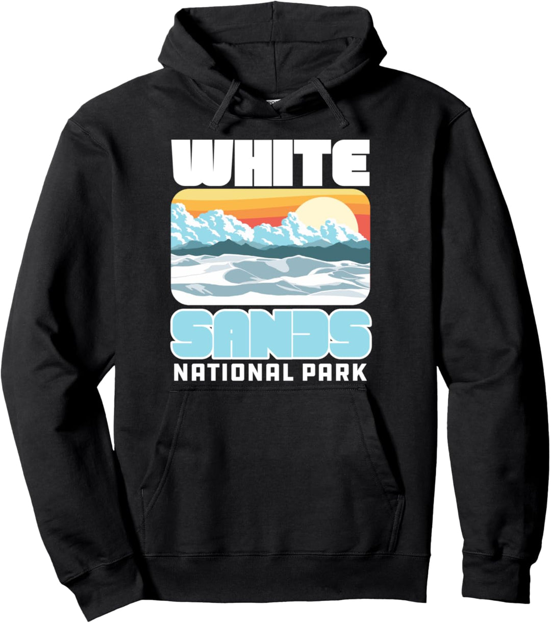Vintage White Sand National Park Retro 80's Graphic Pullover Hoodie