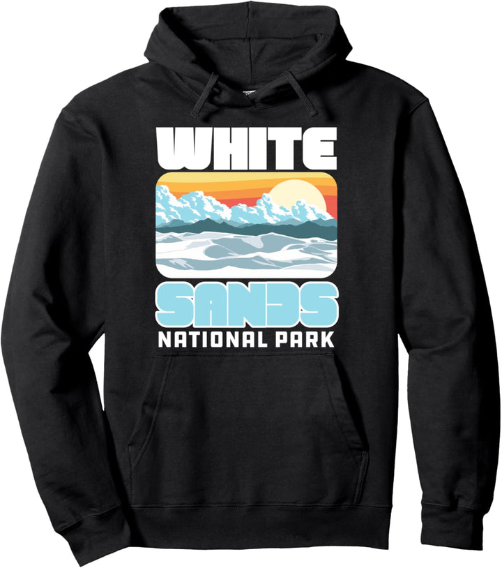 Vintage White Sand National Park Retro 80's Graphic Pullover Hoodie
