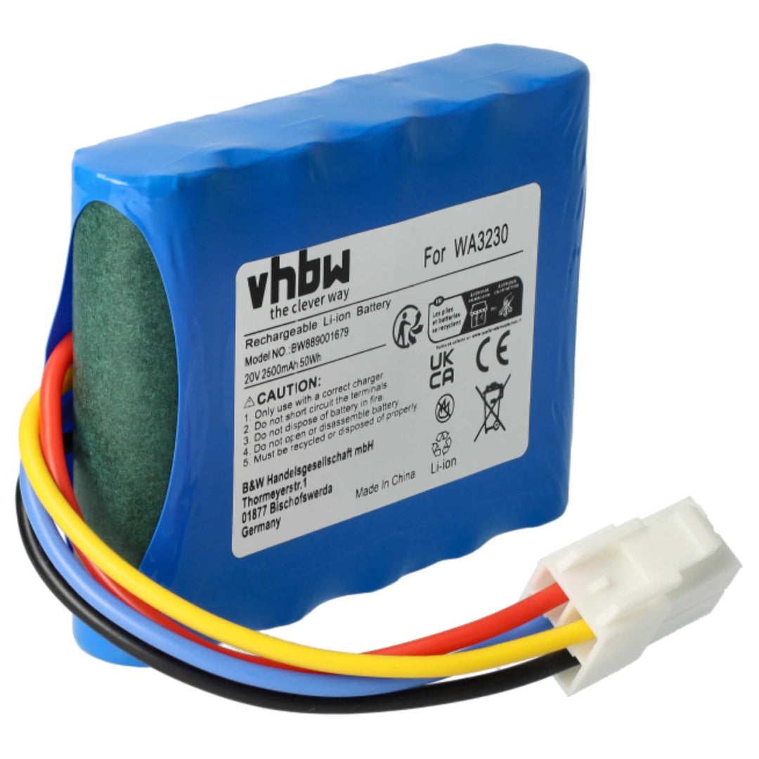 vhbw Akku kompatibel mit Ferrex 800m2 2021 Rasenmäher (2500mAh 20V Li-Ion)