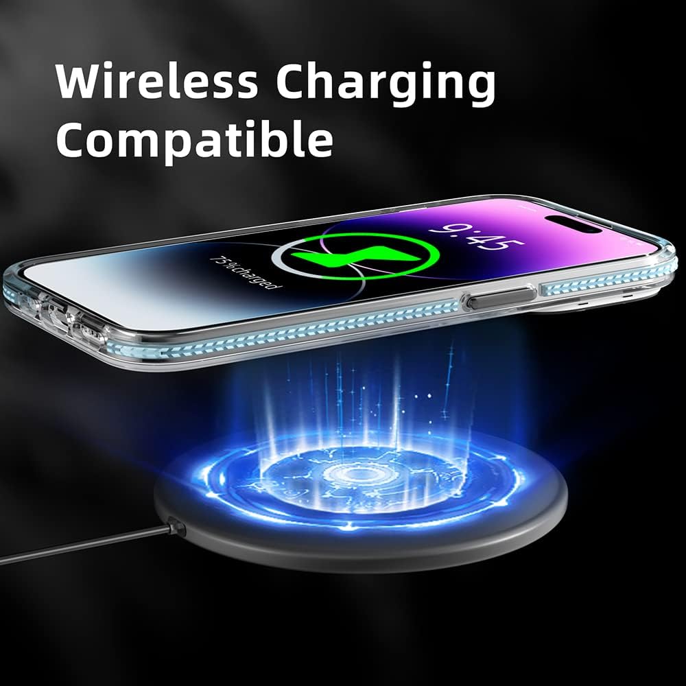 YOUNGKIT für iPhone 14 Pro Hülle, Stossfeste Kratzfeste Schutzhülle Slim Klar Case Dünne Griffige Tr