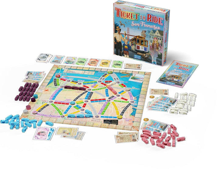 Days of Wonder, Zug um Zug: San Francisco, Brettspiel, ab 8 Jahren, 2–4 Spieler, 10–15 Minuten Spiel