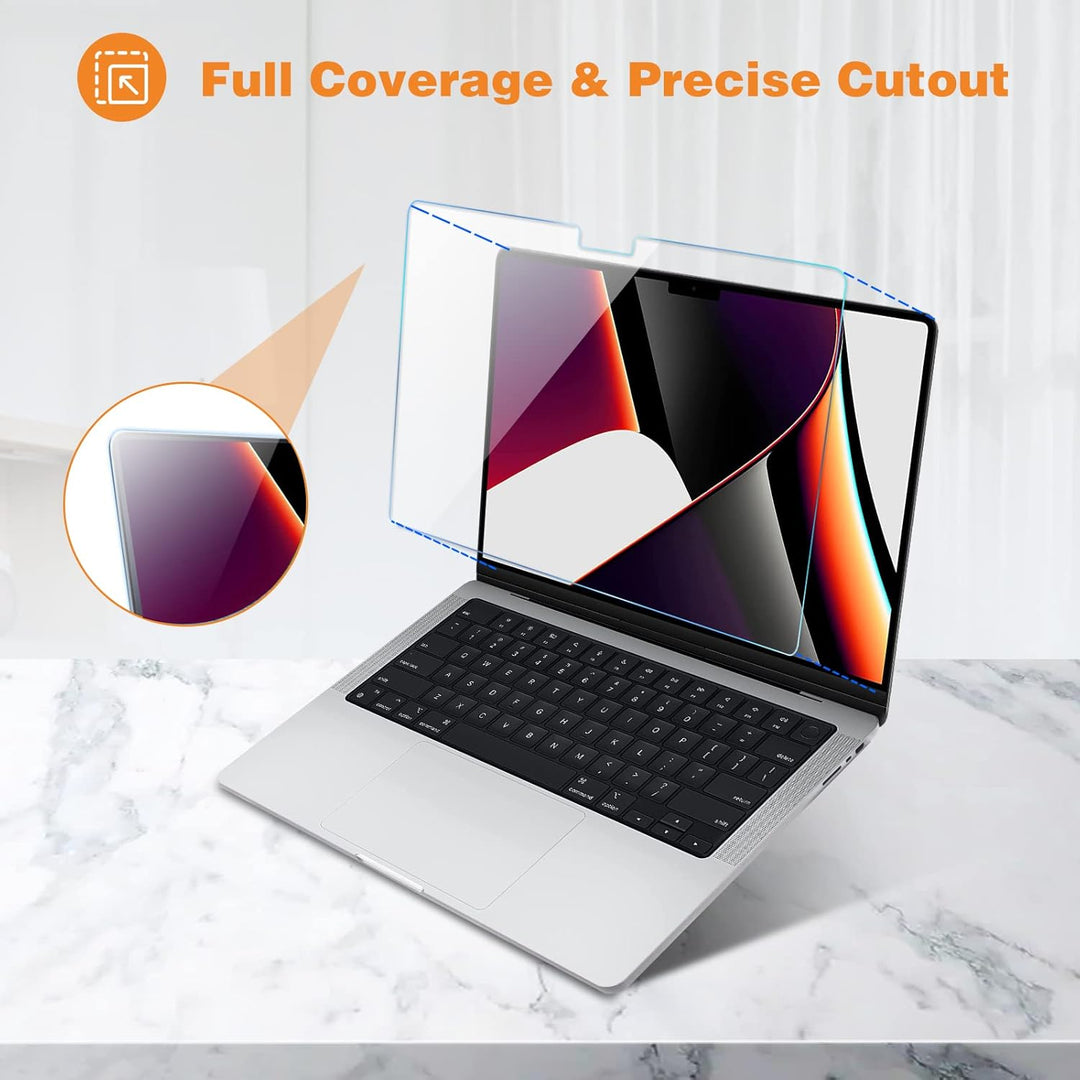 ProCase Schutzfolie für MacBook Pro 16,2 Zoll 2024 (M4) A3403/A3186, 9H Gehärtetes Glas für 16 Zoll