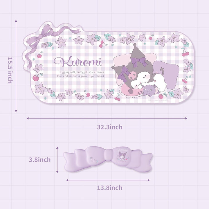 Anime-Mauspad-Handgelenkauflage-Set – rutschfeste Schreibtischunterlage und Memory Foam-Handgelenkau
