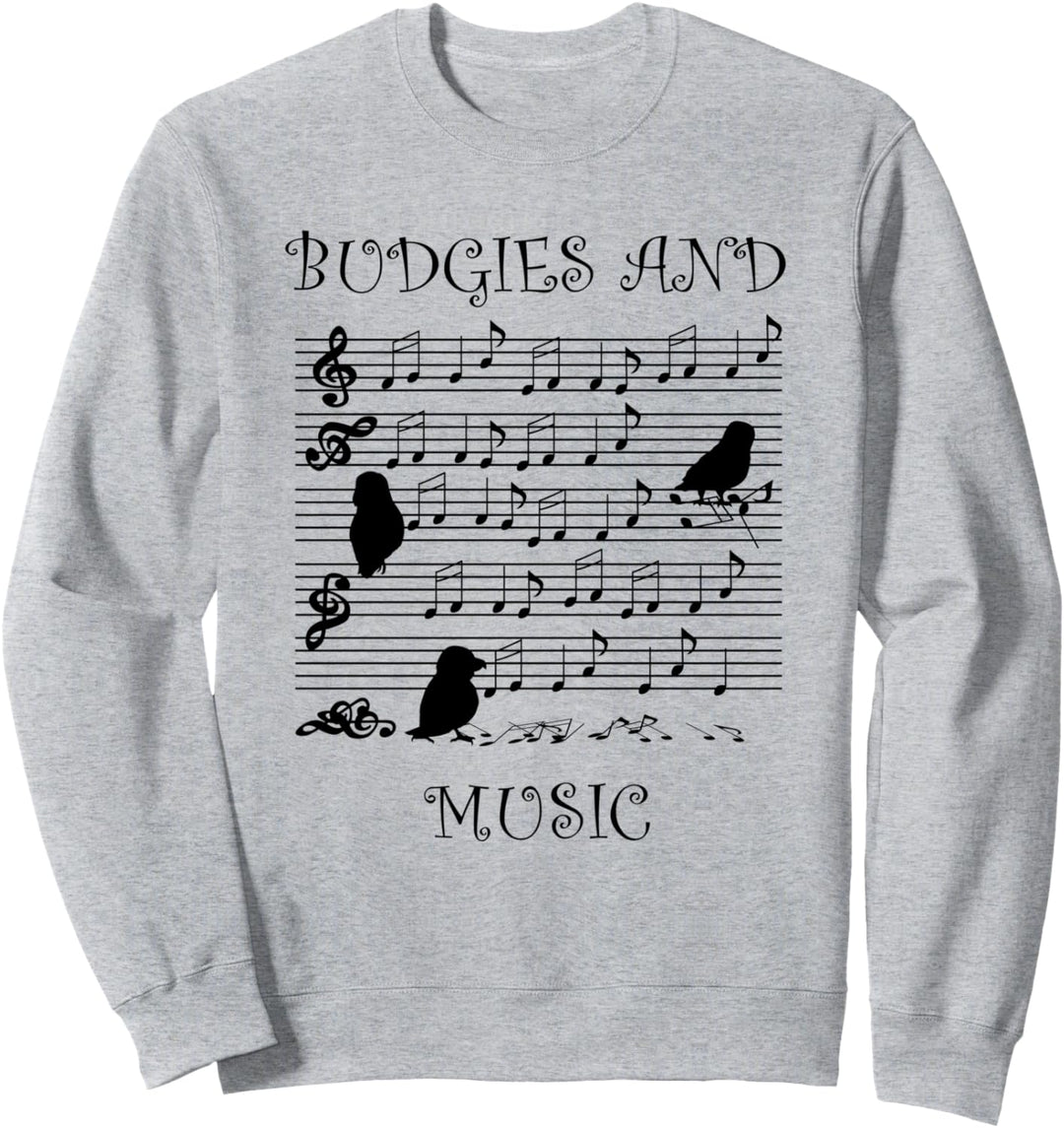 Sittich und Musiknoten Musiker Wellensittich Sweatshirt