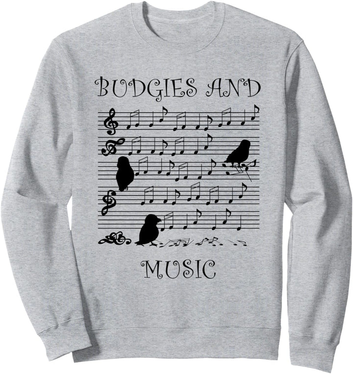 Sittich und Musiknoten Musiker Wellensittich Sweatshirt