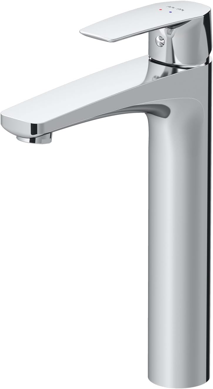 AM.PM GEM FGA92200 Wassersparende Waschtischarmatur Hoch, kratzfester Wasserhahn für Badezimmer, mit