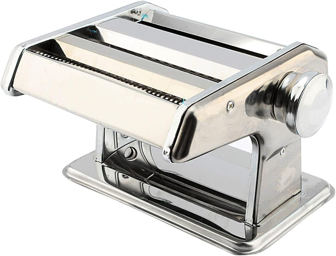 Manuelle Nudelmaschine, Edelstahl 3-in-1 Pastamaker mit Zwei Breiten, Walze und Kutter aus Edelstahl