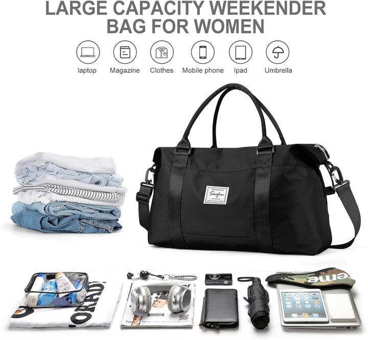 Reisetasche Damen Sporttasche 40x20x25 Ryanair Handgepäck Tasche Weekender Bag Schwimmtasche Wasserd