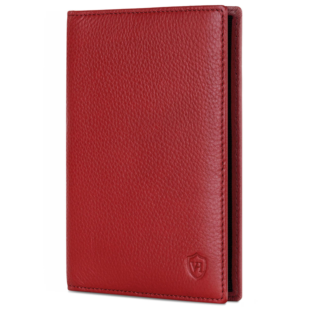 VON HEESEN® Reisepasshülle Leder Etui mit RFID-Schutz - Passhülle Passport Reisepass Mappe Hülle Org