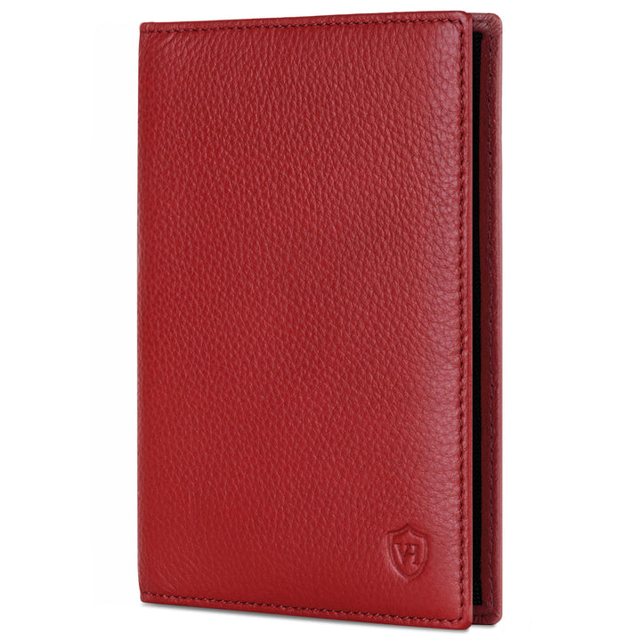 VON HEESEN® Reisepasshülle Leder Etui mit RFID-Schutz - Passhülle Passport Reisepass Mappe Hülle Org