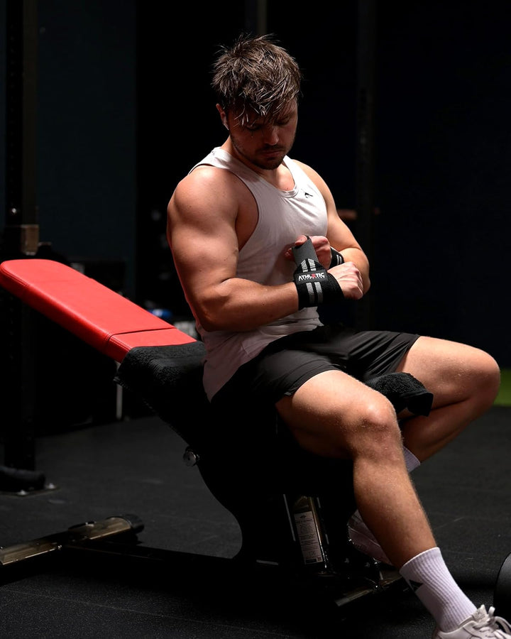 ATHLETIC AESTHETICS Handgelenk Bandagen Fitness - Wrist Wrap (45 cm im Paar) Handgelenkbandage für K