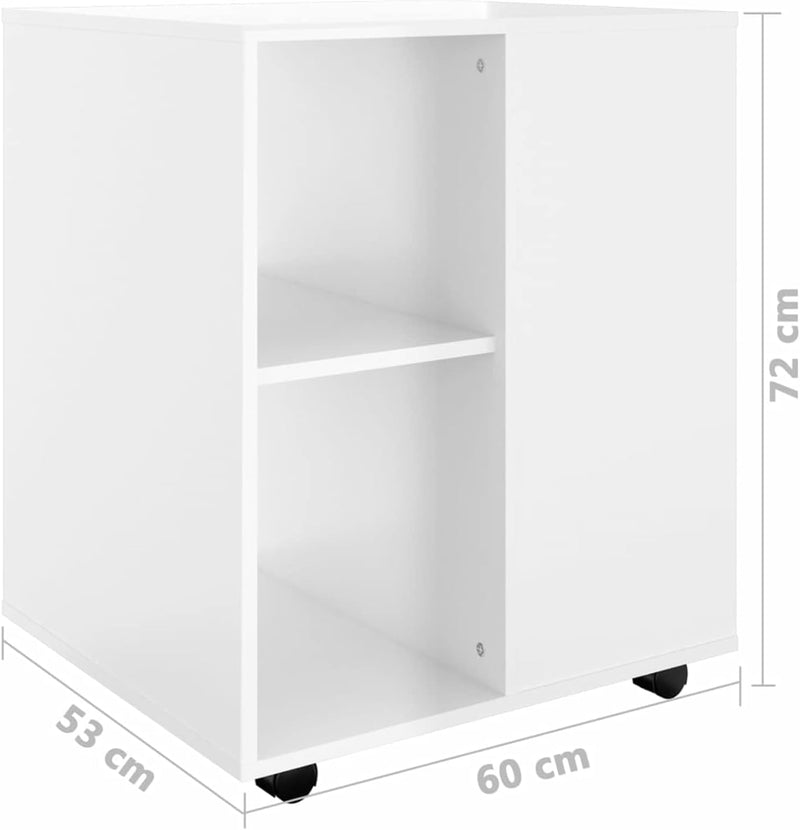 Tidyard Rollschrank Rollcontainer Schreibtisch Aktenschrank Druckertisch mit Rollen Bürocontainer Bü